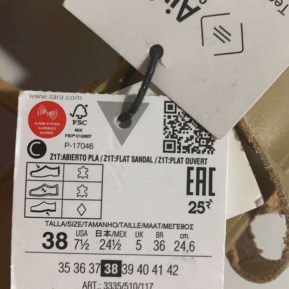 NWT Zara Strappy Heel Leather Sandals Size 7,5, 8. - Picture 7 of 9